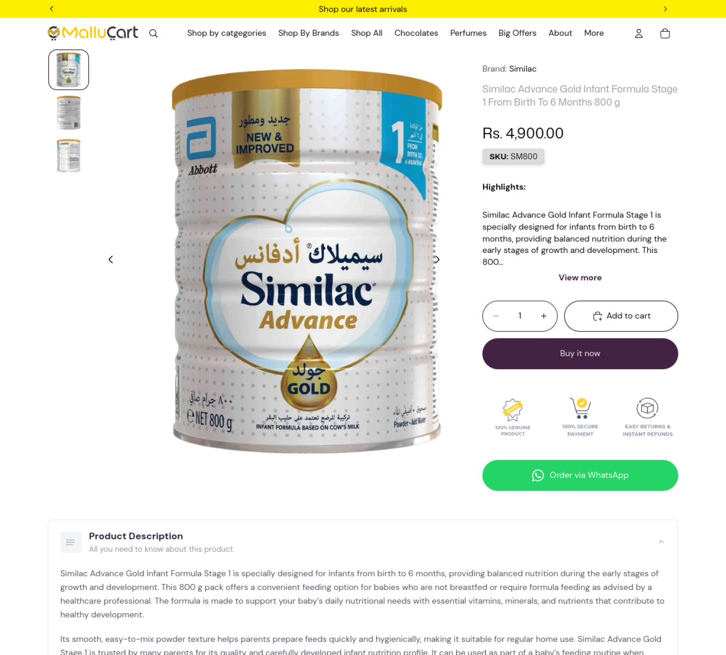 Product page after CRO sprint