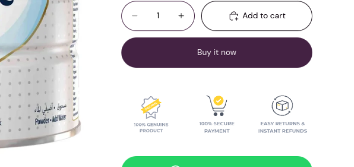 Genuine product, secure payment, and easy returns on the product page
